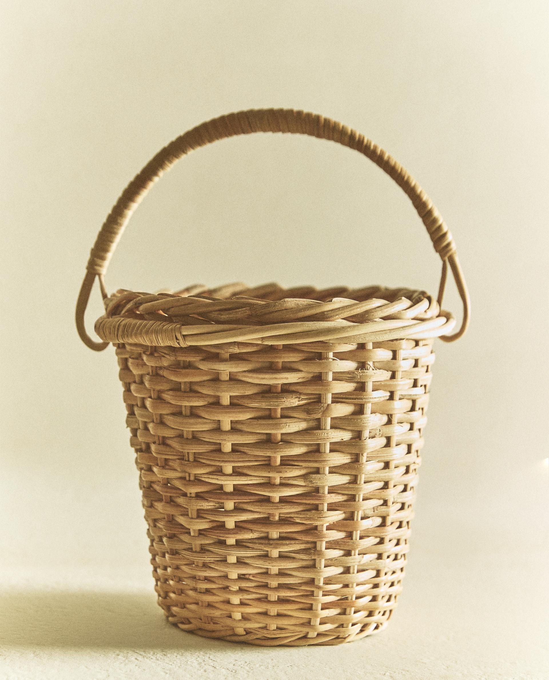 ANTICO CESTO VECCHIO grande canestro in vimini intrecciato 47x24 con ANTICO CESTO VECCHIO grande canestro in vimini intrecciato 47x24 con