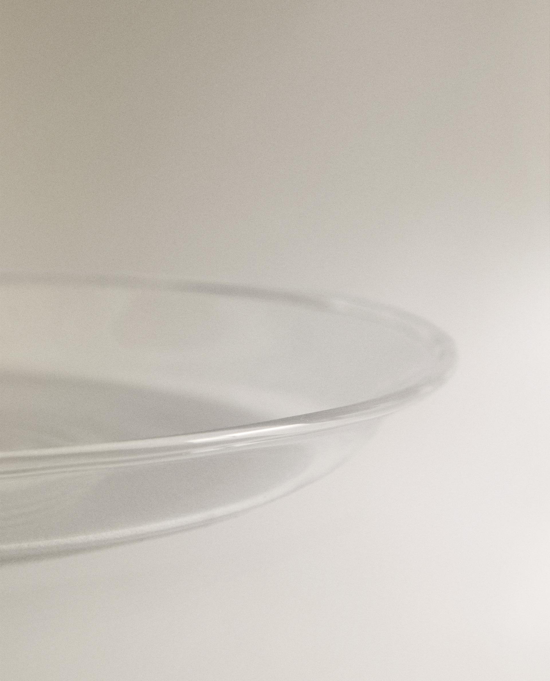 BOROSILICATE GLASS SIDE PLATE WITH RIM