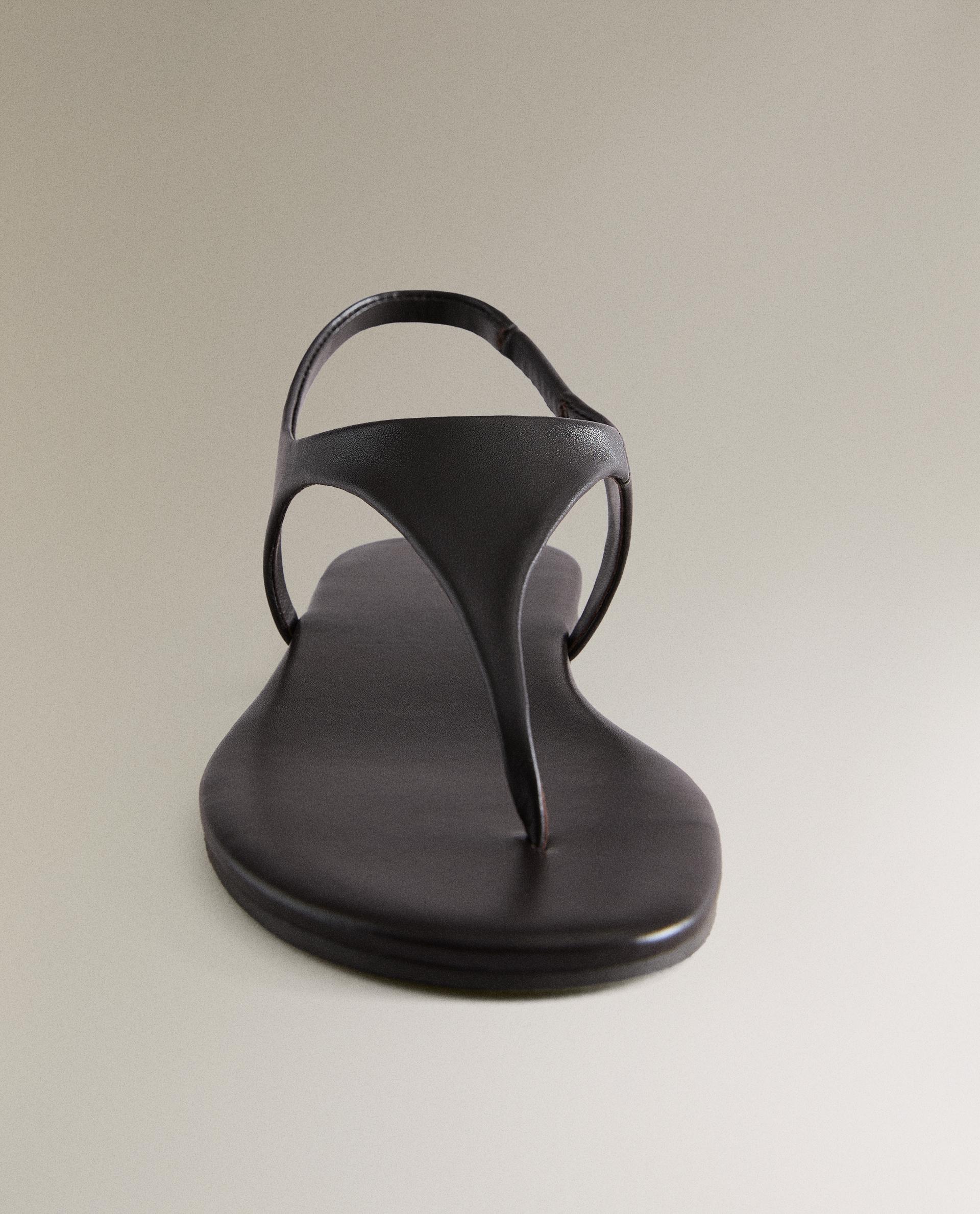 FLAT LEATHER SANDALS | Zara Home United States of America