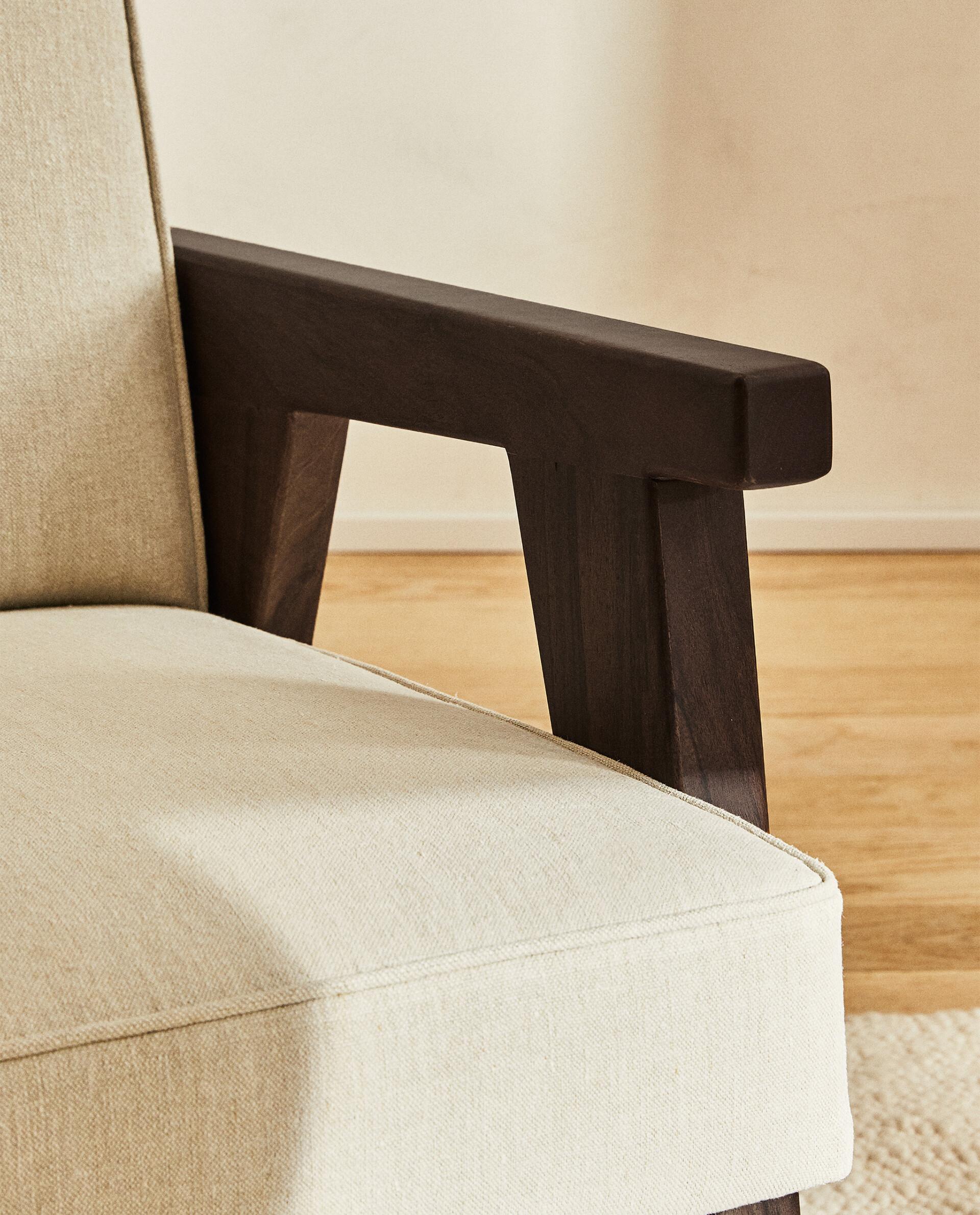 ZARA HOME BY BLASCO アップホルスタード ウォールナット アーム