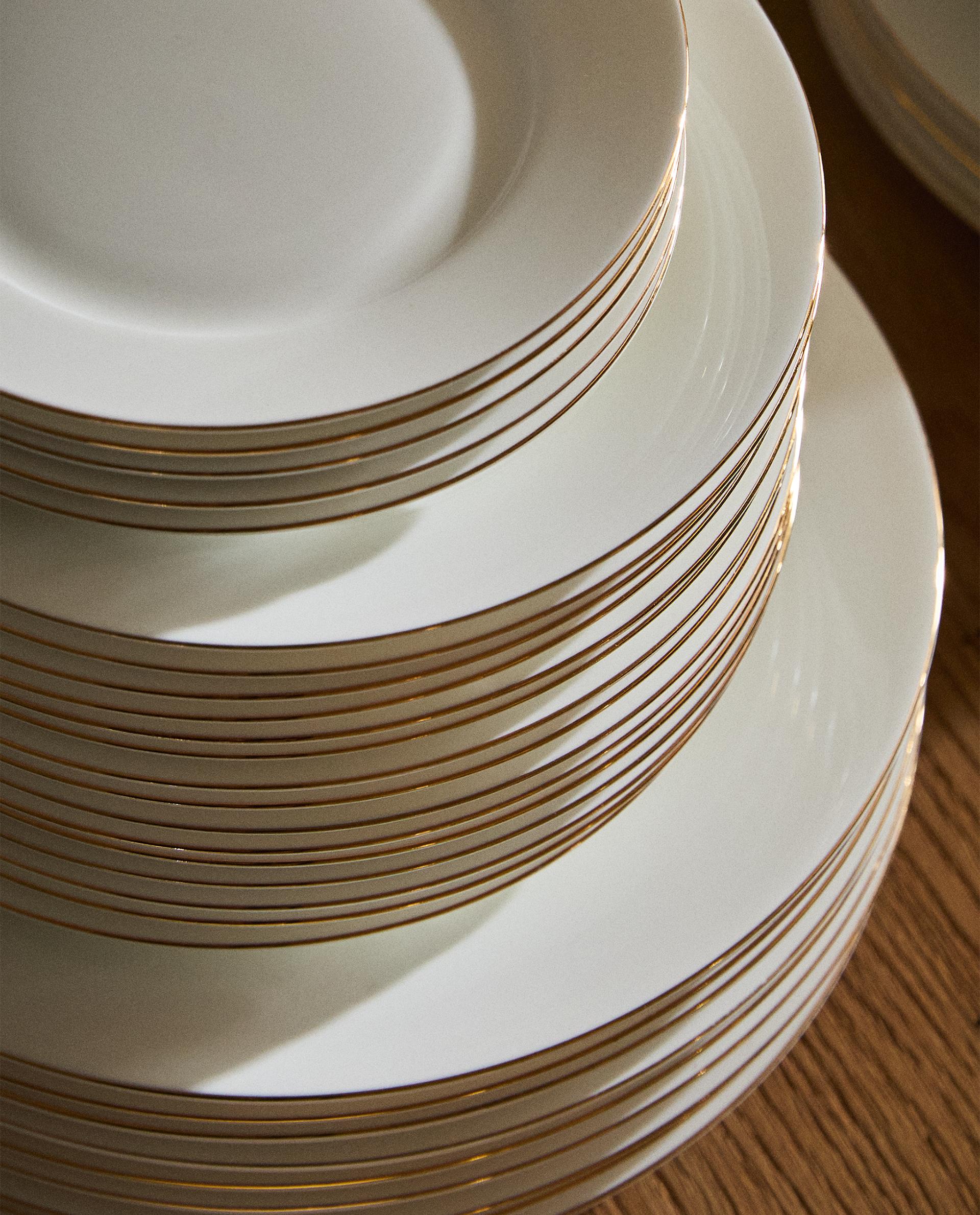 BONE CHINA DINNER SET WITH RIM