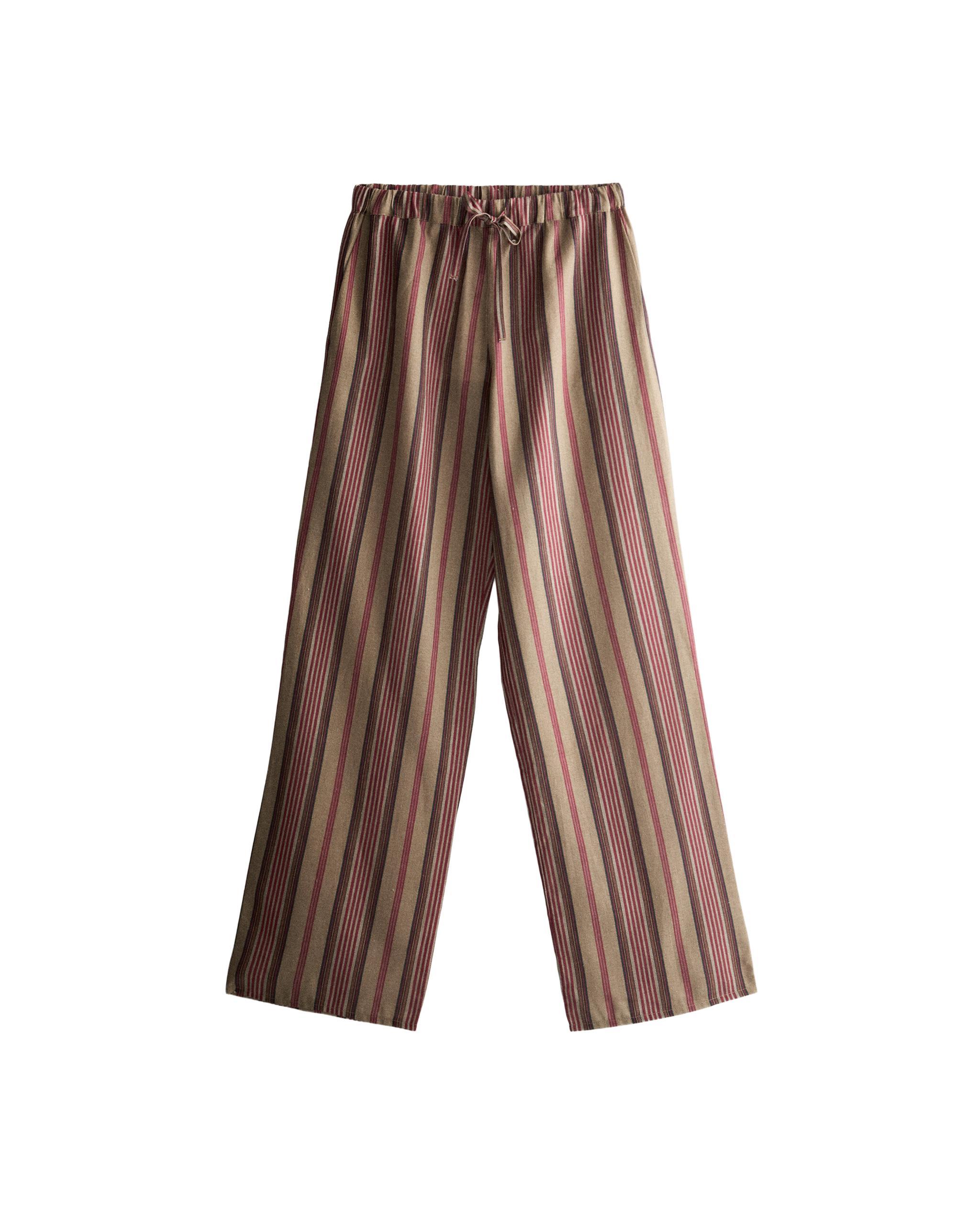 STRIPED COTTON AND LINEN TROUSERS | KATHARINE POLE product thumbnail 5