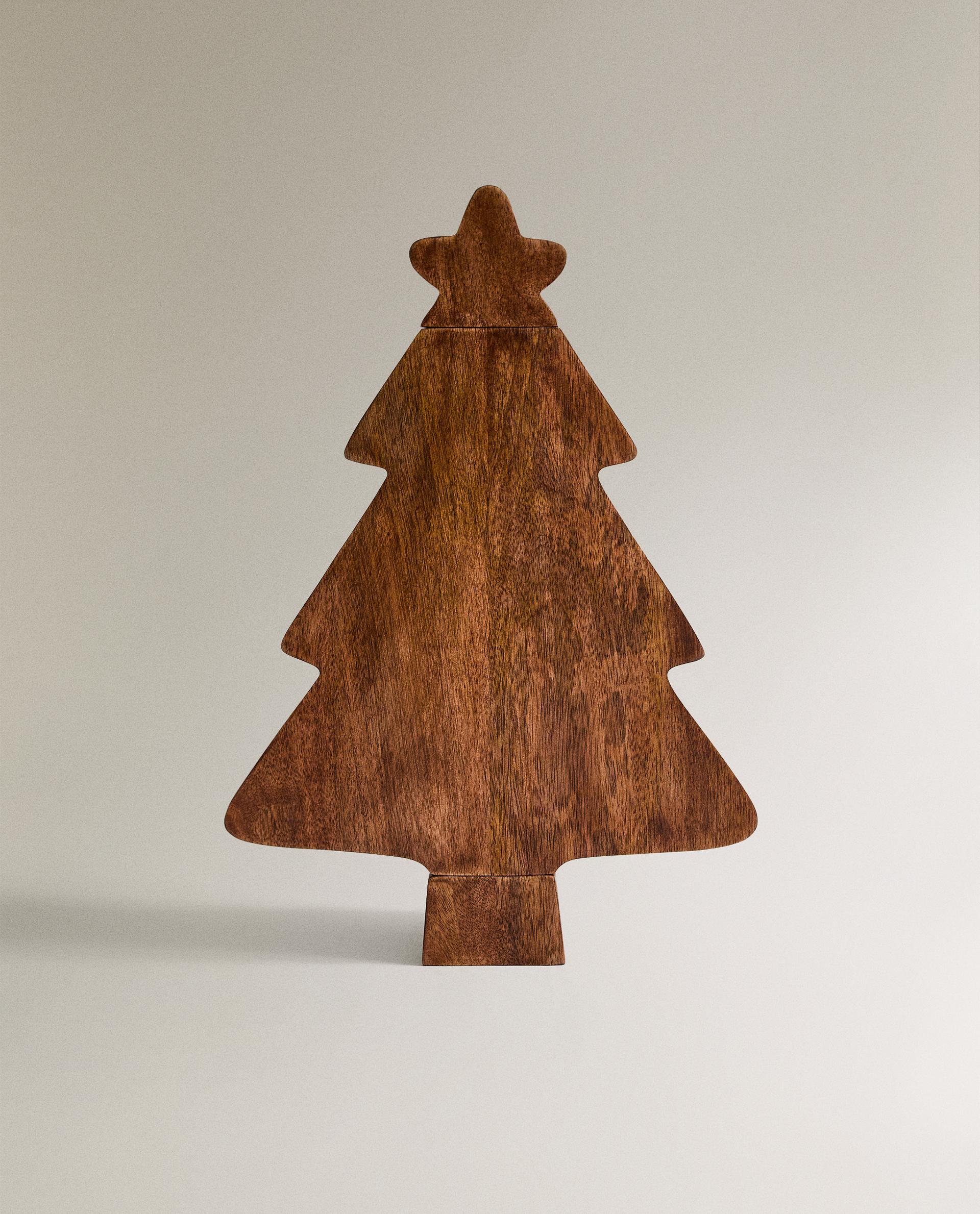 Planche à Découper Pour Sapin De Noël, Planche De Service En Pin En