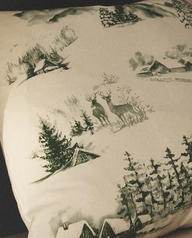 TOILE DE JOUY CHRISTMAS THROW PILLOW COVER