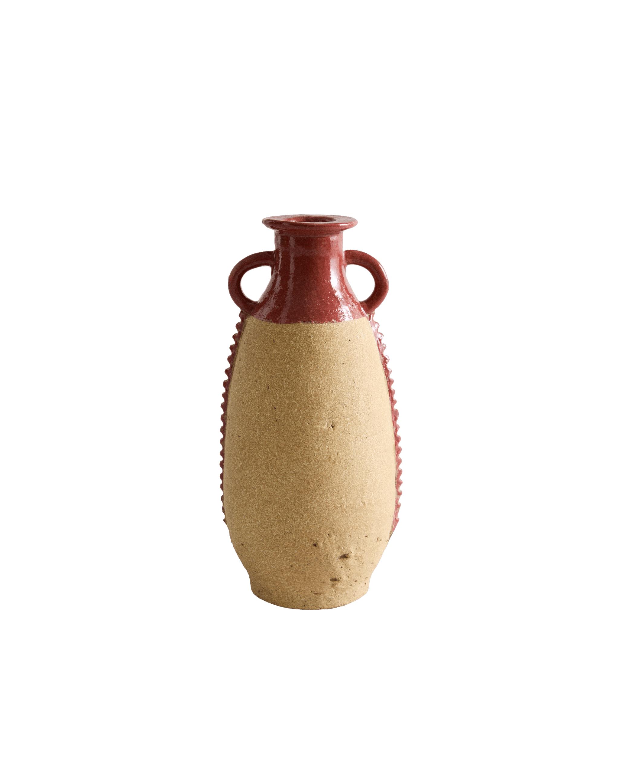 DECORATIVE TERRACOTTA VASE WITH HANDLES product thumbnail 5