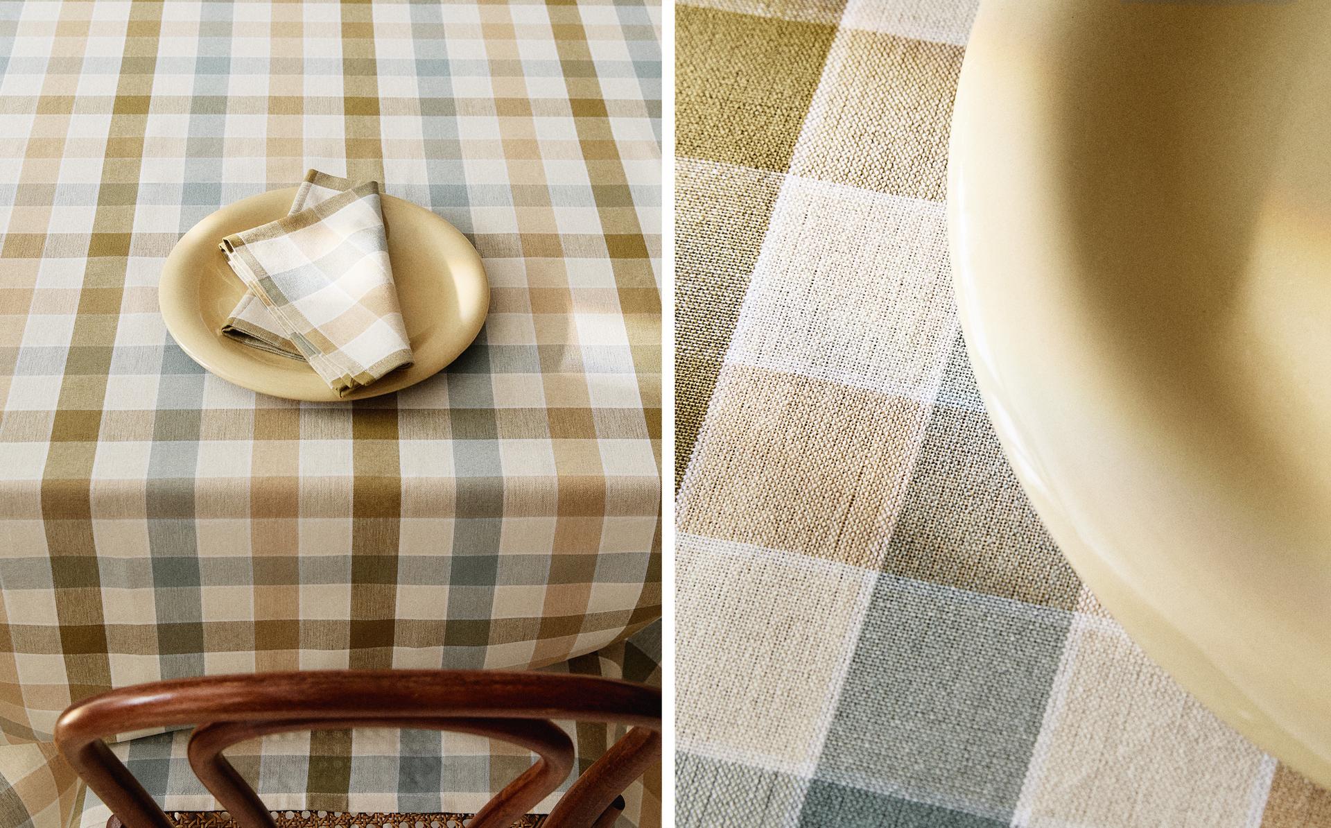 DYED THREAD CHECK TABLECLOTH DYED THREAD CHECK TABLECLOTH