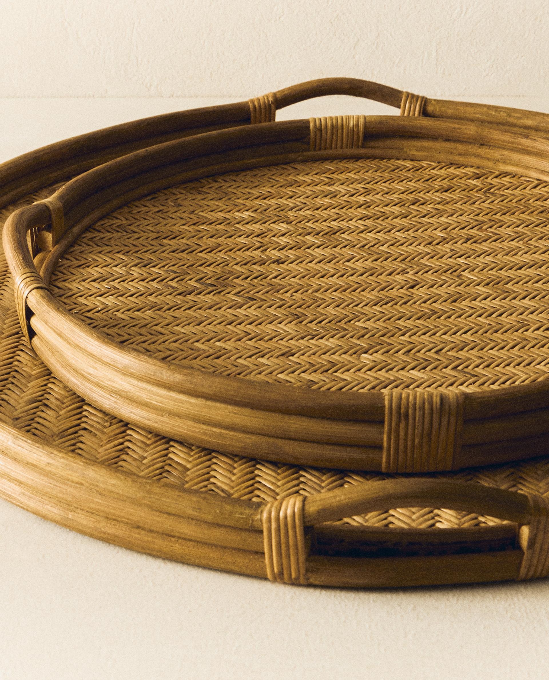 PLATEAU BAMBOU ET ROTIN Zara Home België Belgique