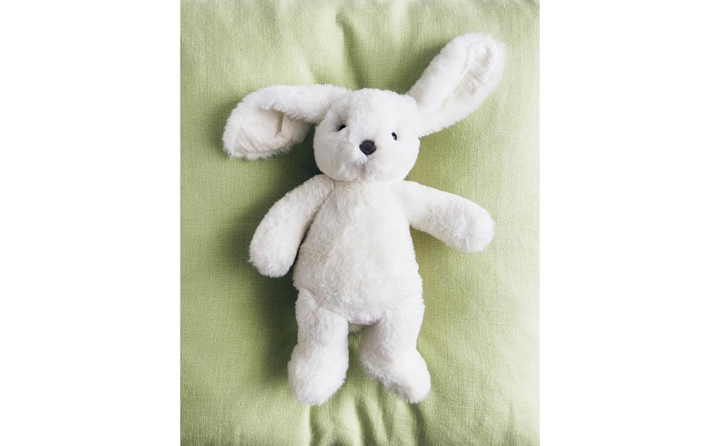 KIDS' WHITE BUNNY SOFT TOY