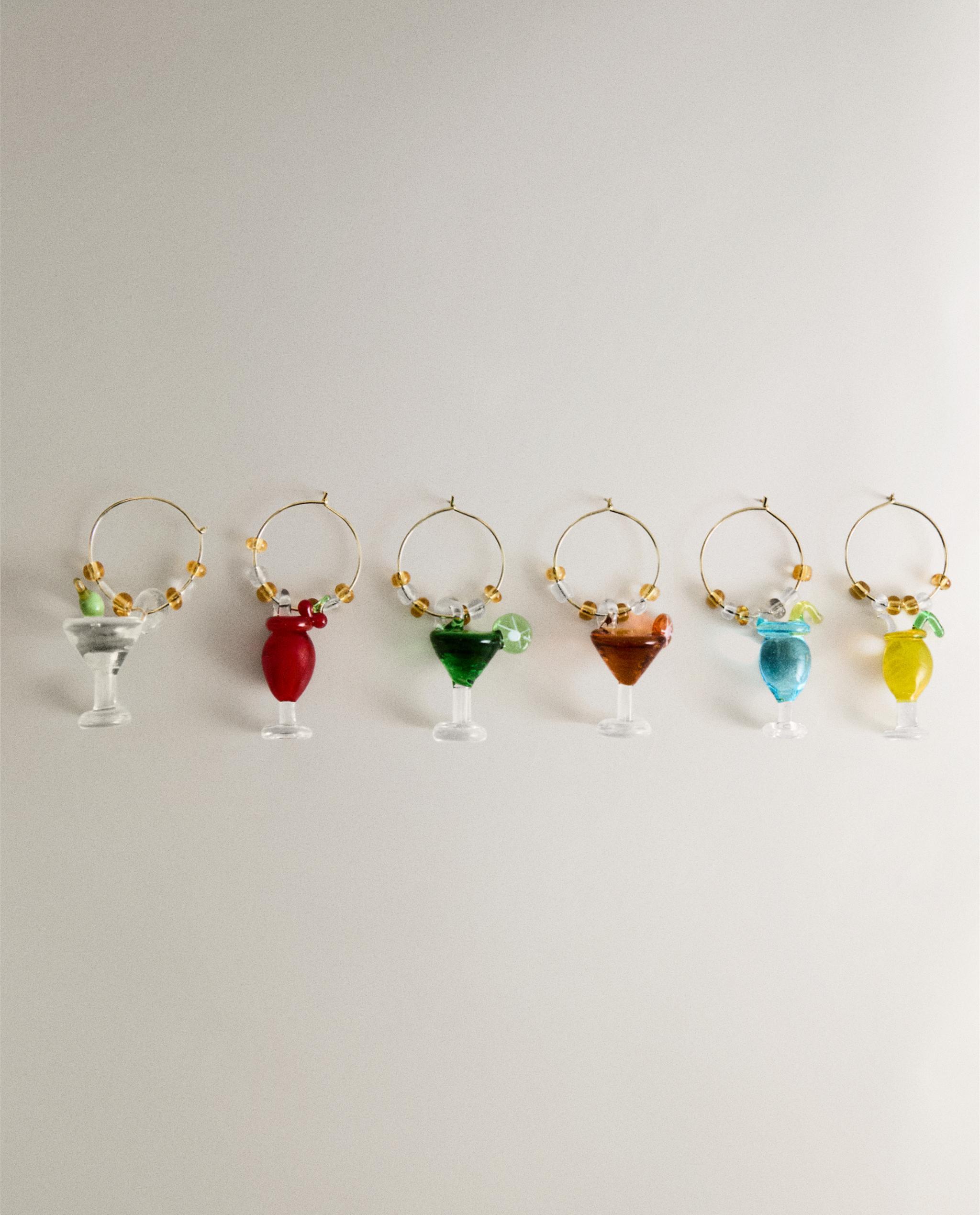 PACK OF GLASS COCKTAIL CHARMS (PACK OF 6) product thumbnail 3
