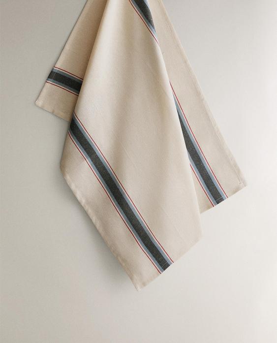 TORCHON COTON RAYURE