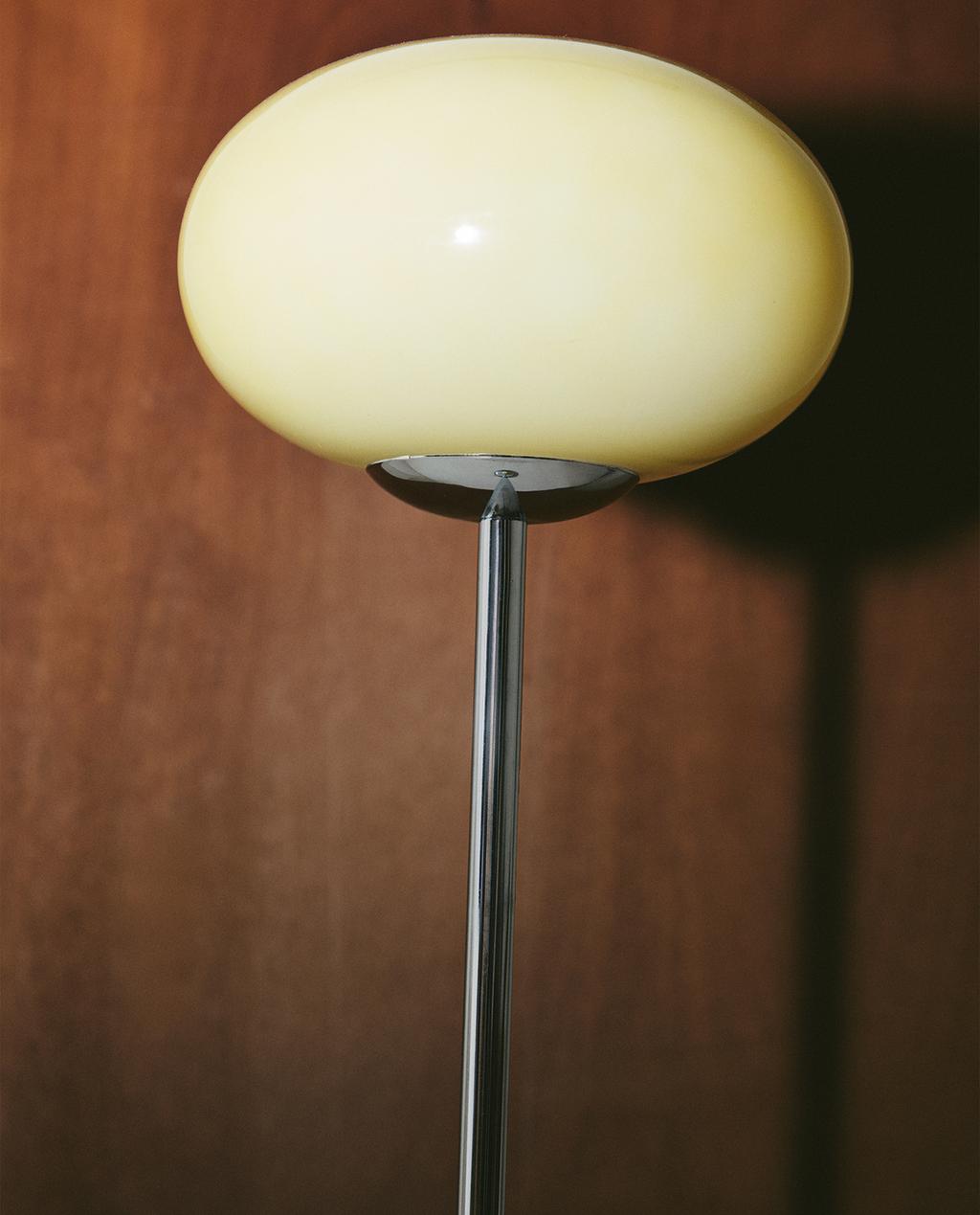 LAMPE DE SOL VERRE ET MÉTAL