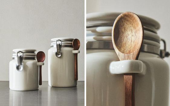 BARATTOLO IN CERAMICA CON CUCCHIAIO