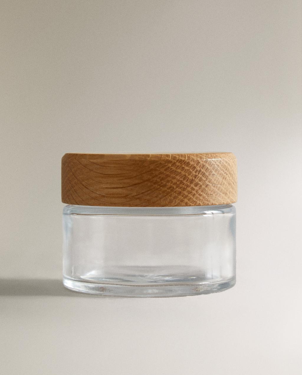 REUSABLE JAR WITH OAK LID