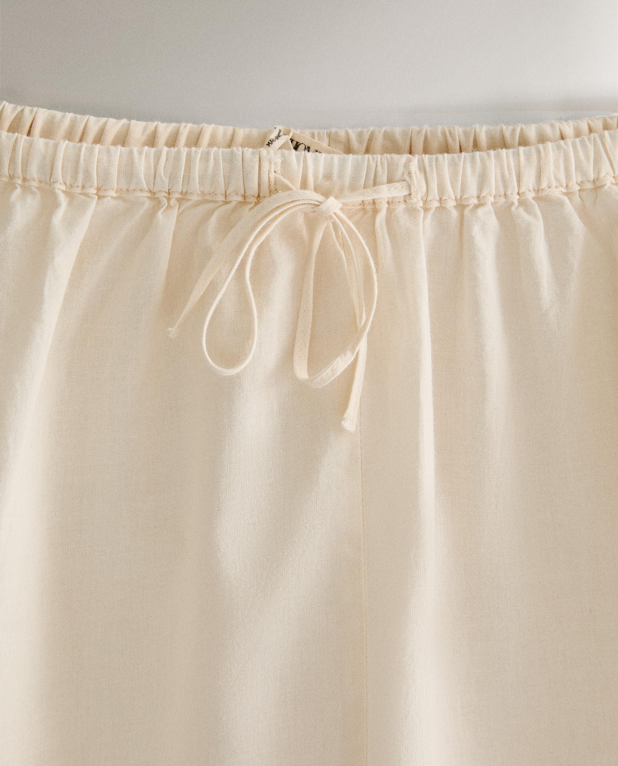 EMBROIDERED COTTON SHORTS | Zara Home United States of America