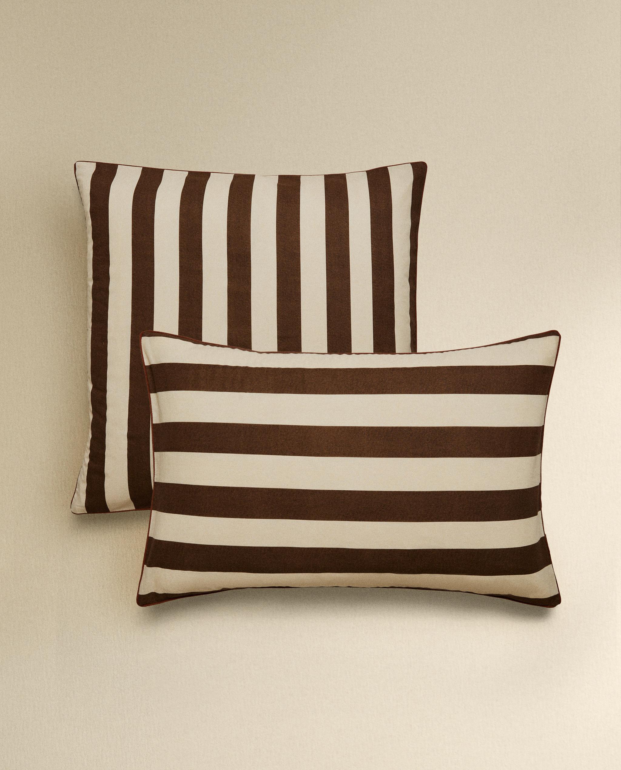STRIPED WASHED COTTON PILLOWCASE product thumbnail 17