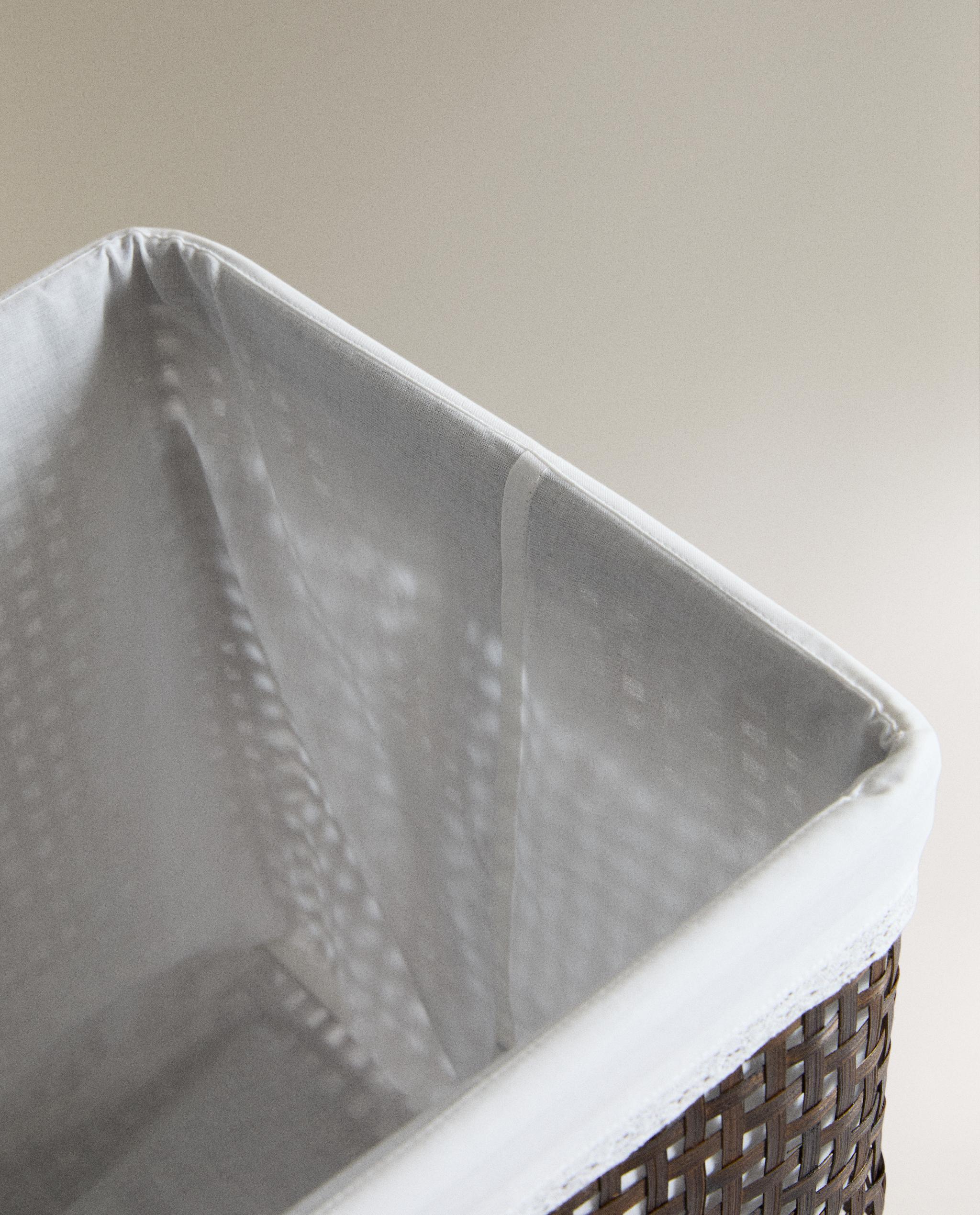 BAMBOO BASKET WITH LACE TRIM product thumbnail 5
