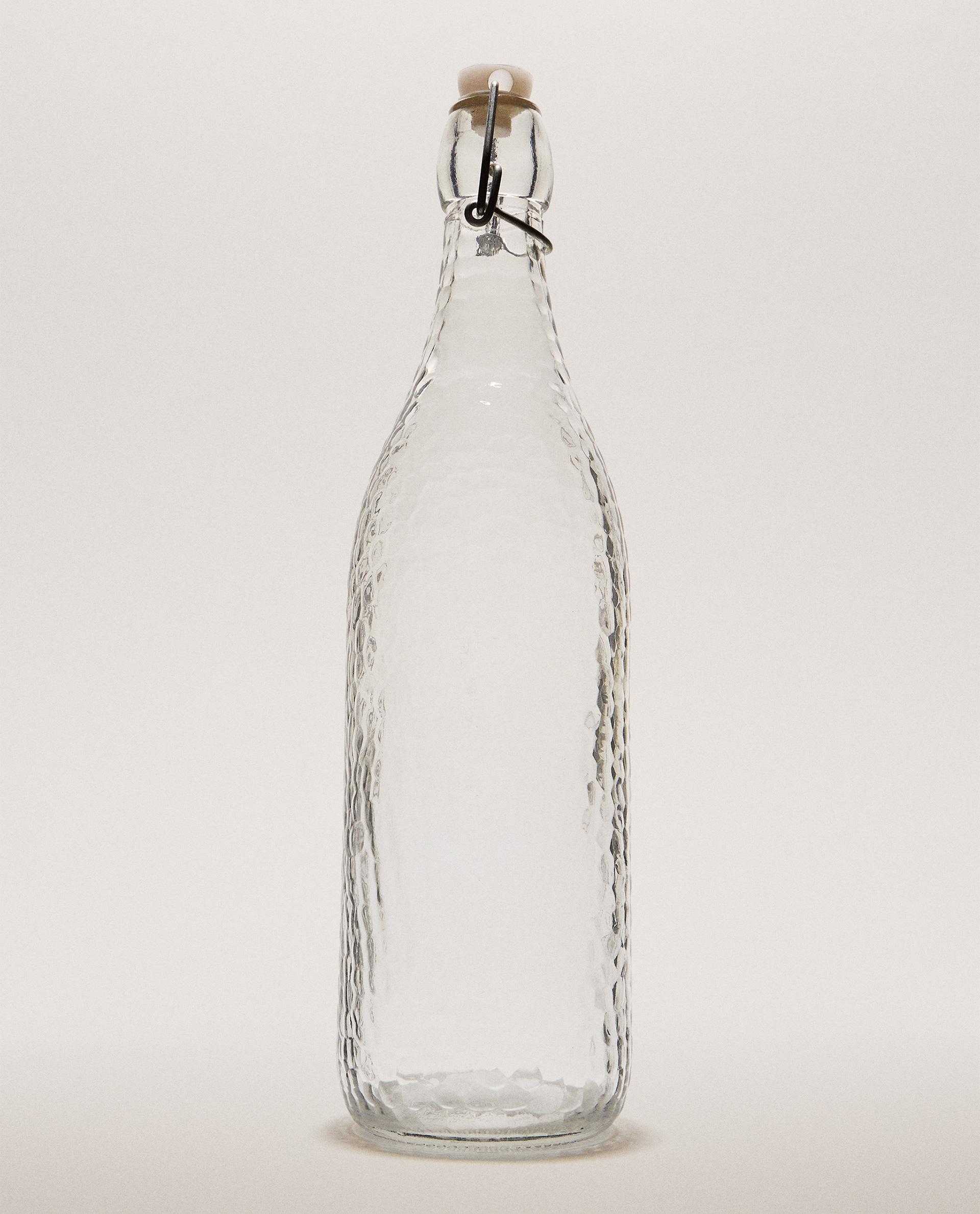 BOTELLA DE AGUA VIDRIO MARTILLADA