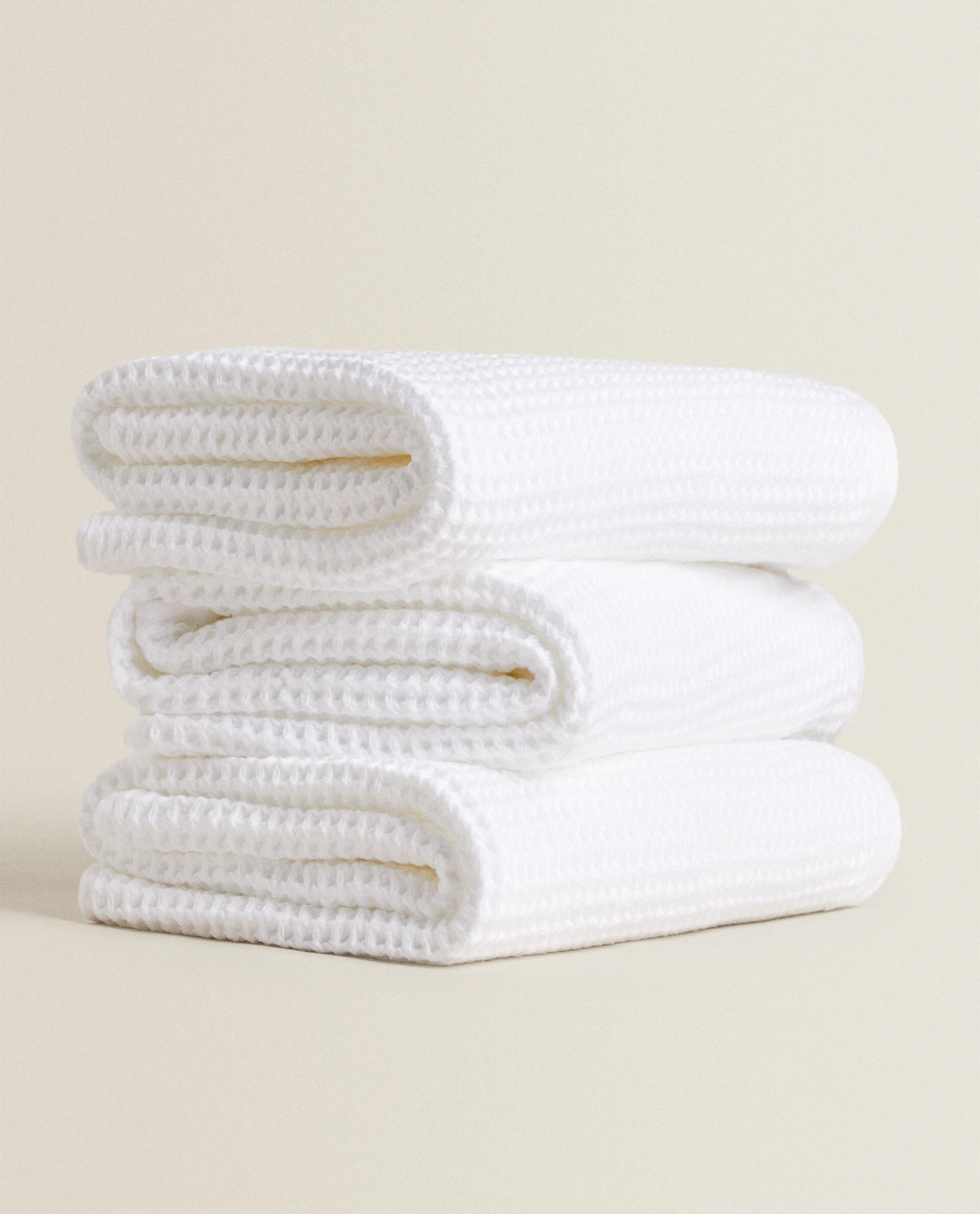 WAFFLE-KNIT COTTON BATH TOWEL product thumbnail 3