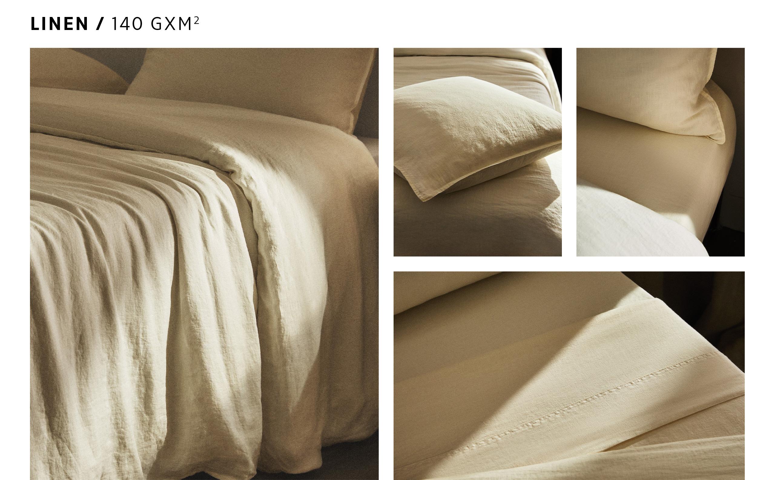 (140 GXM²) LINEN SHEET SET