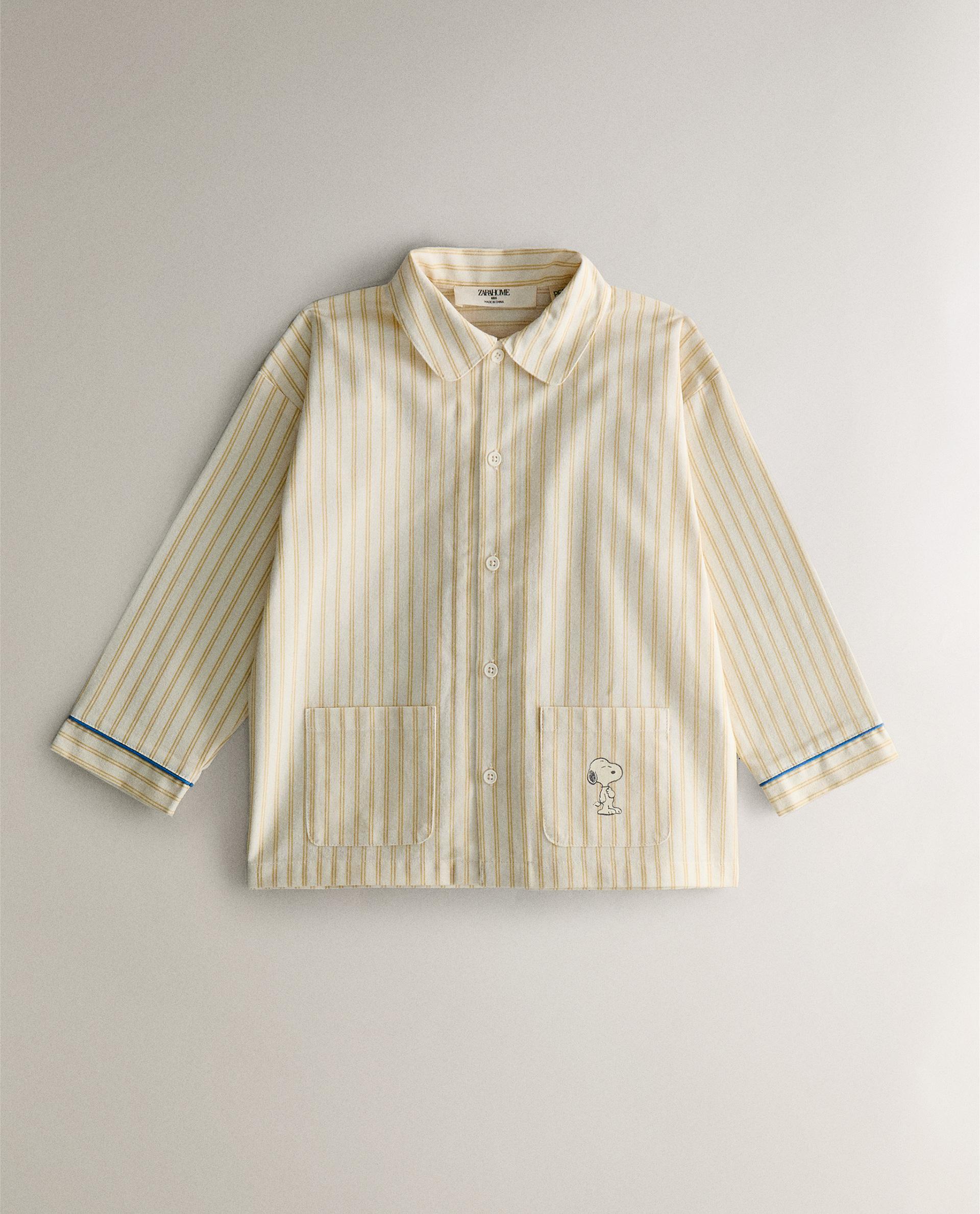 CHILDREN'S PEANUTS™ STRIPED FLANNEL SET OF PYJAMAS