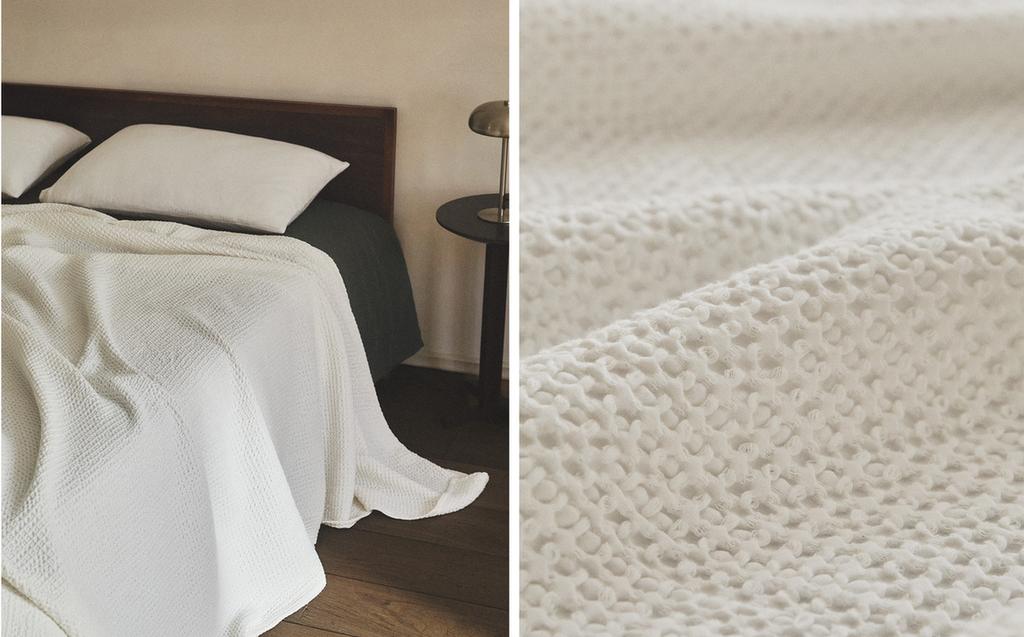 MINI WAFFLE KNIT BEDSPREAD MINI WAFFLE KNIT BEDSPREAD