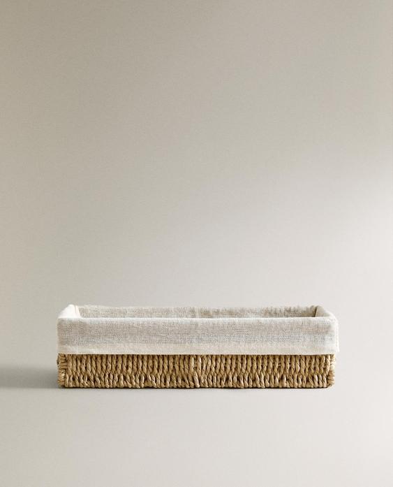 LANGER AUFBEWAHRUNGSKORB MIT BAUMWOLLFUTTER LANGER AUFBEWAHRUNGSKORB MIT BAUMWOLLFUTTER