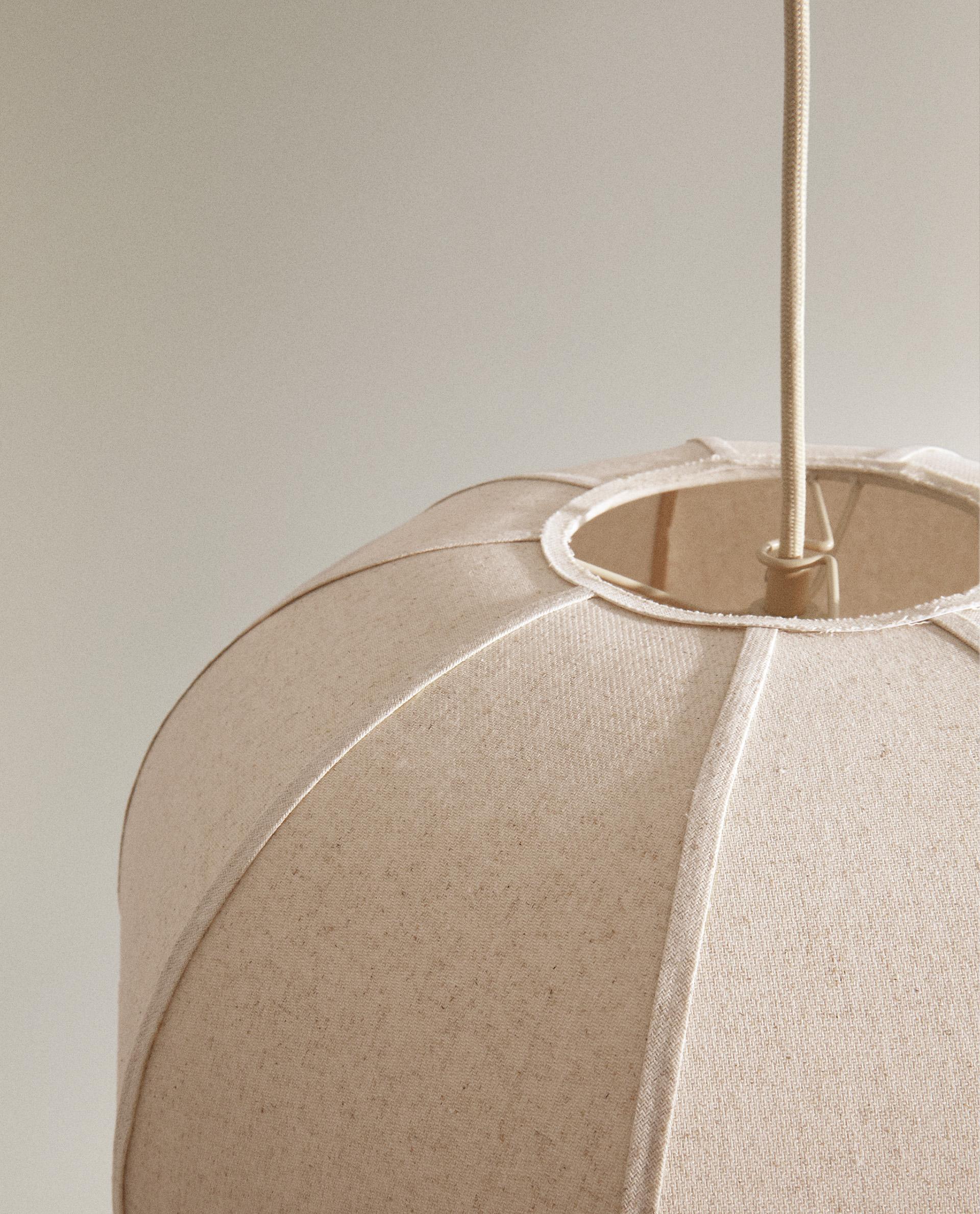 LARGE LINEN PENDANT LAMP