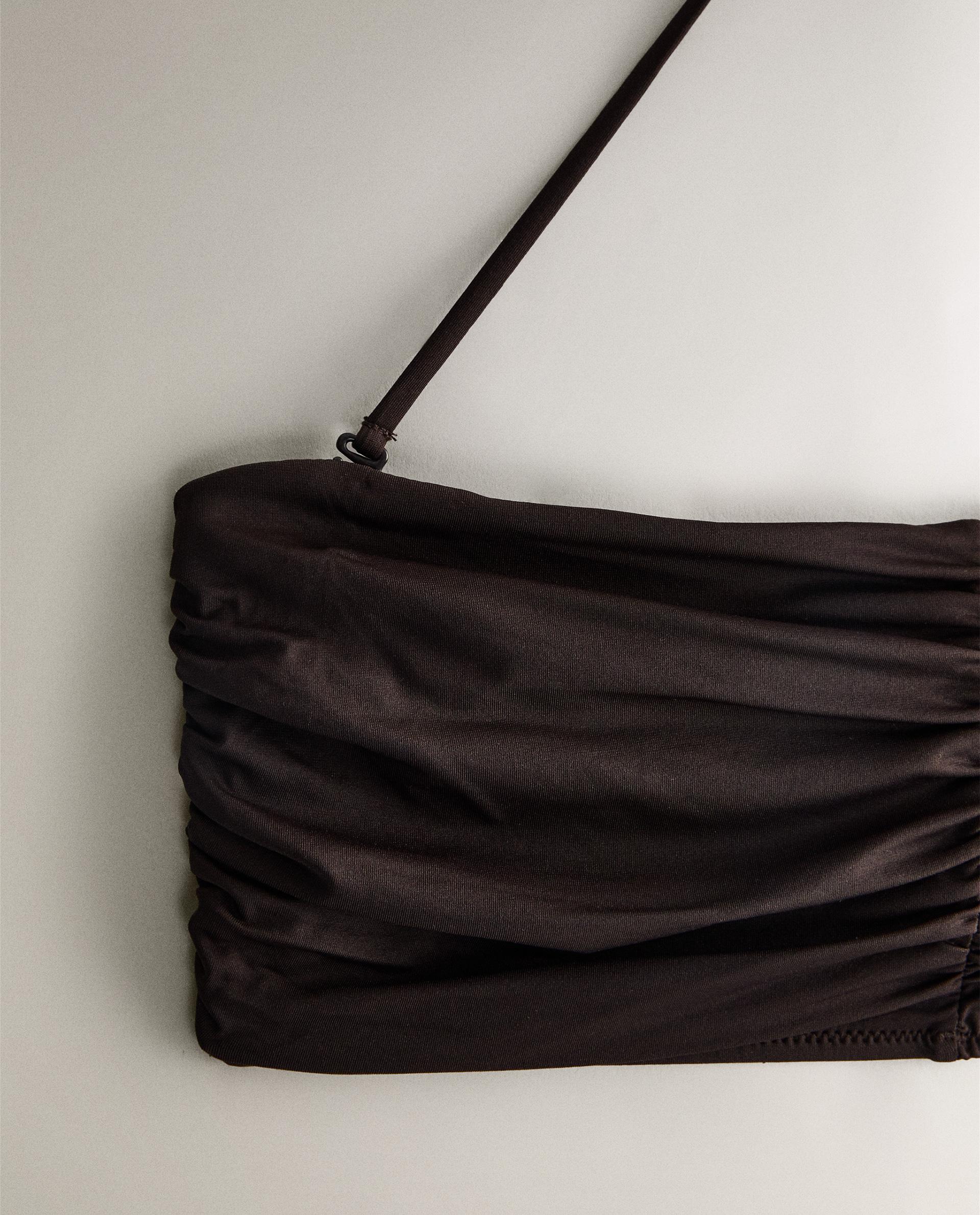 GATHERED BEACH BIKINI TOP | Zara Home United States of America