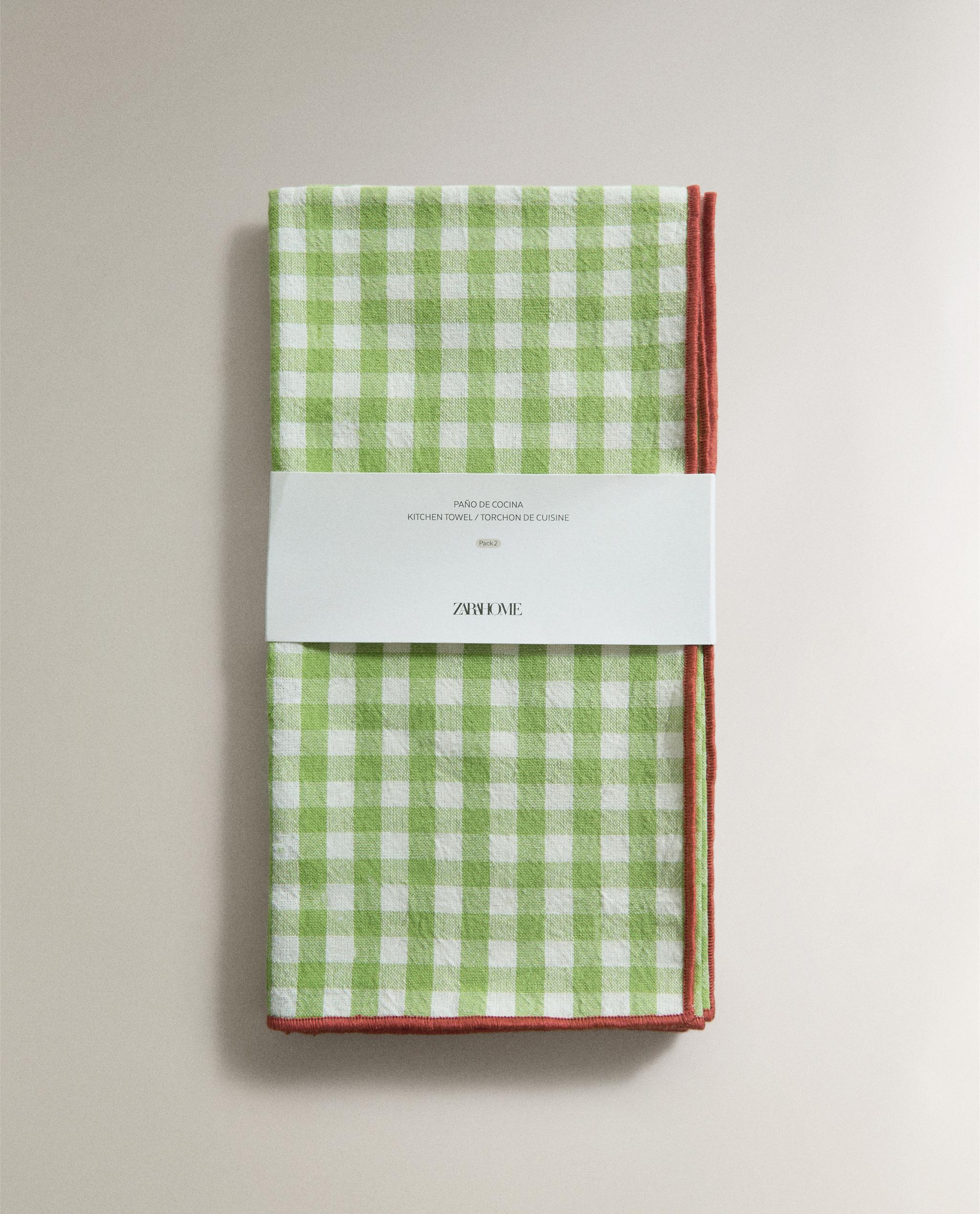 PACK OF CHECK TEA TOWELS (PACK OF 2) product thumbnail 3