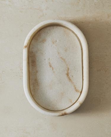 MARBLE-EFFECT BATHROOM SOAP DISH