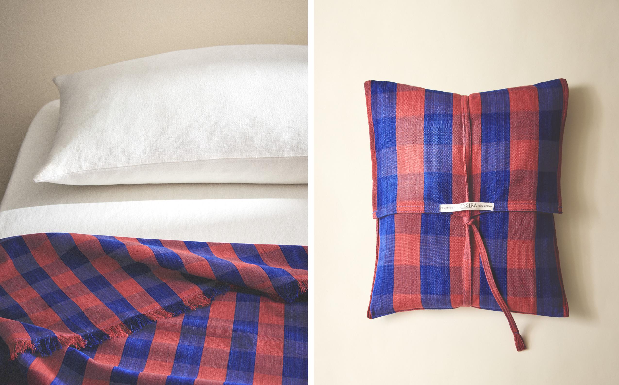 CHECK COTTON THROW X TENSIRA