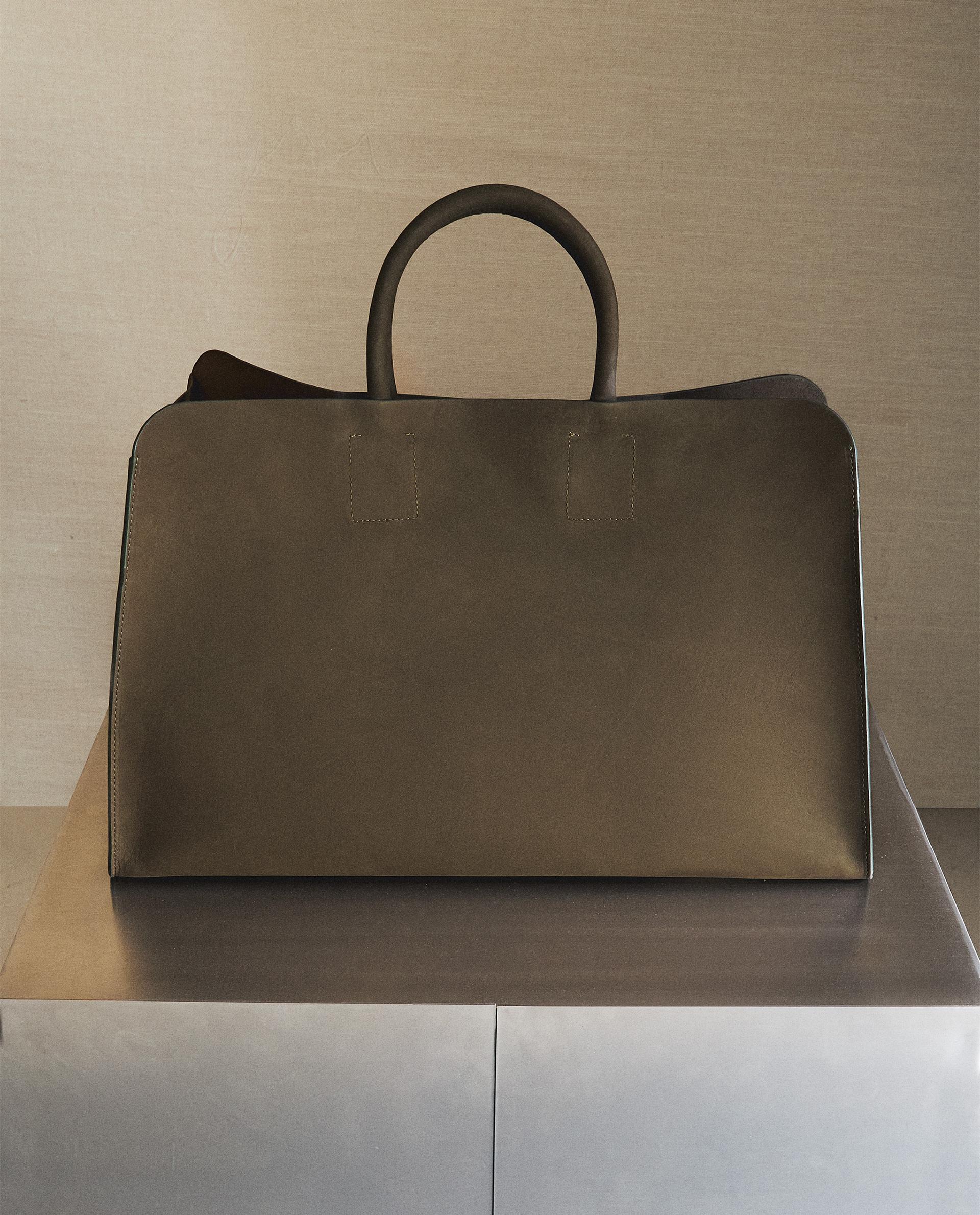 NUBUCK LEATHER SHOPPER BAG | Zara Home United States of America