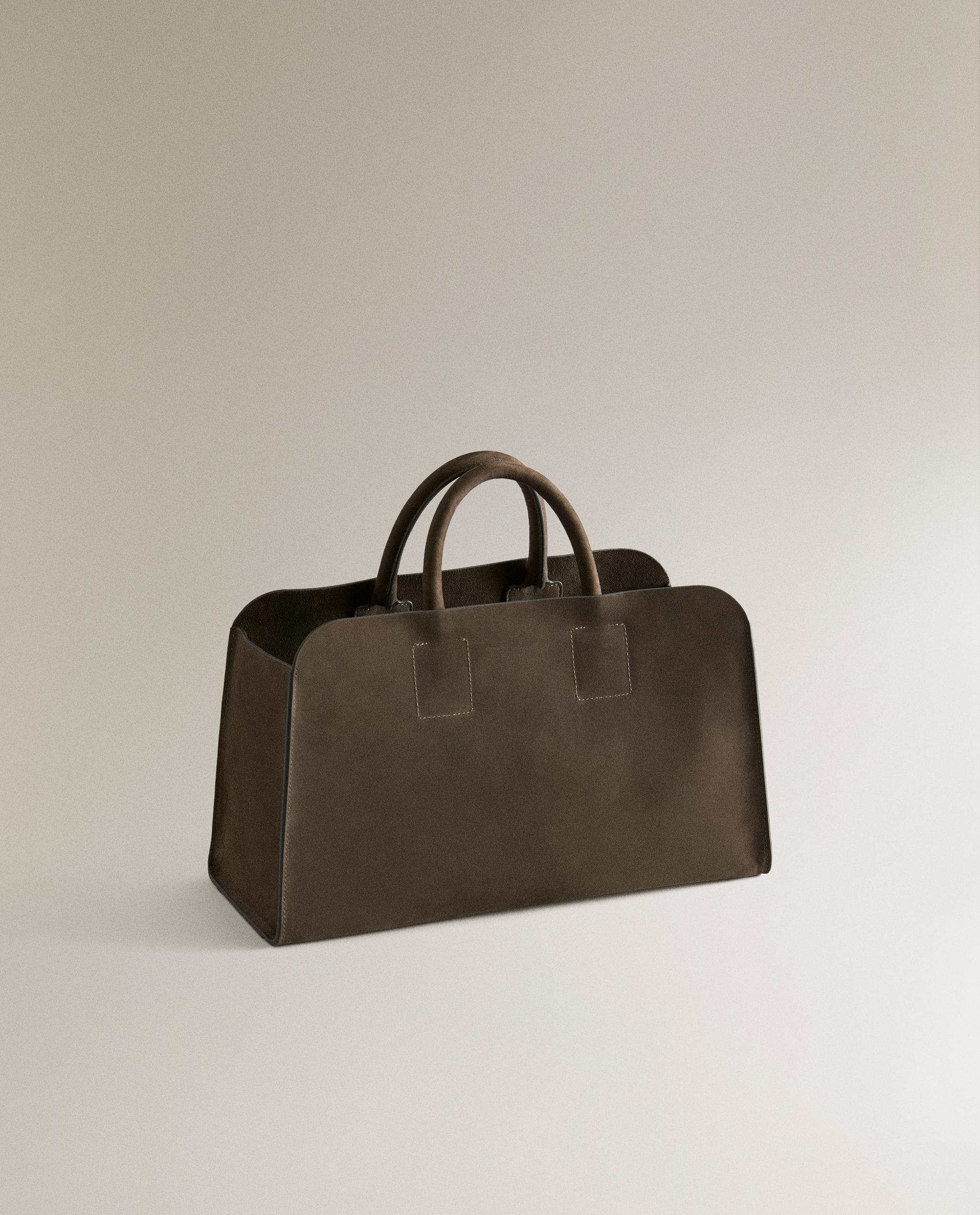 MINI NUBUK LEATHER SHOPPER BAG | Zara Home United States of America