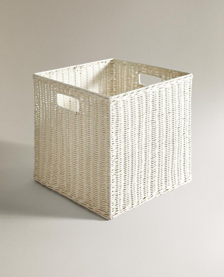 WÜRFELFÖRMIGER RATTANKORB WÜRFELFÖRMIGER RATTANKORB