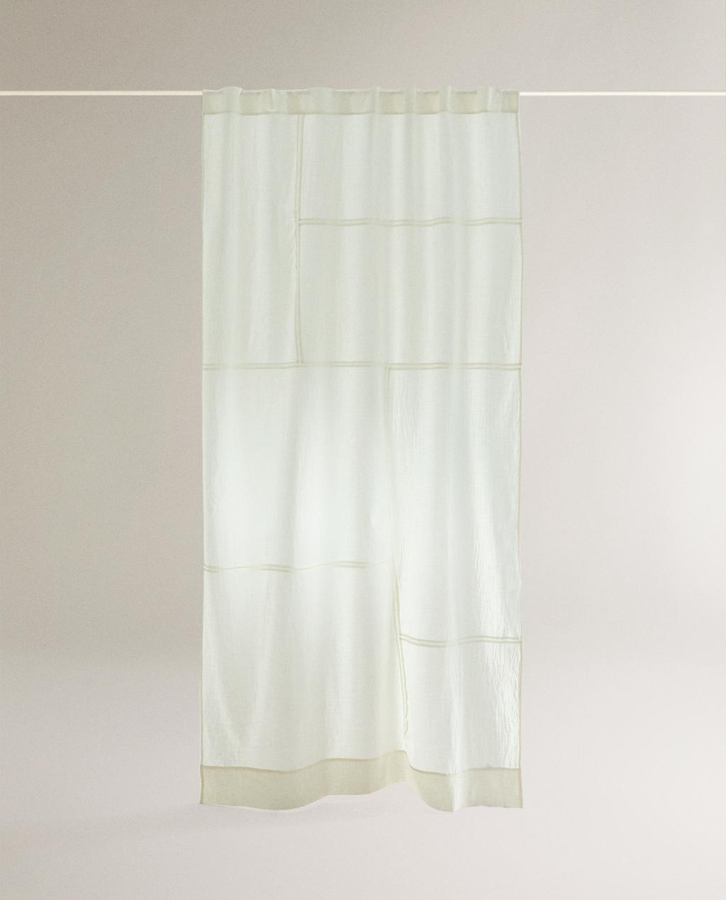 CHILDREN'S EMBROIDERED COTTON CURTAIN