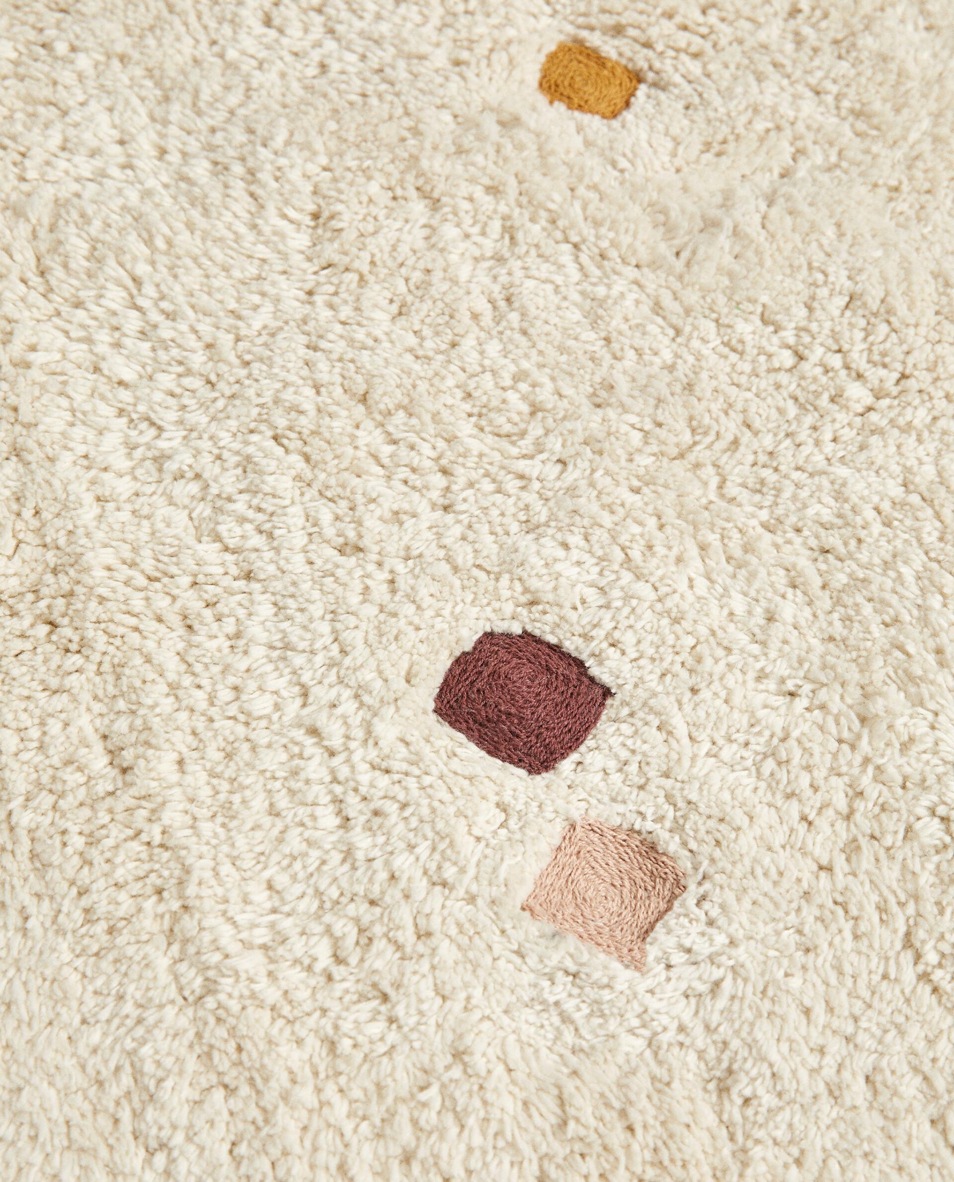 KIDS' MULTICOLOURED EMBROIDERED DIAMOND RUG product thumbnail 6