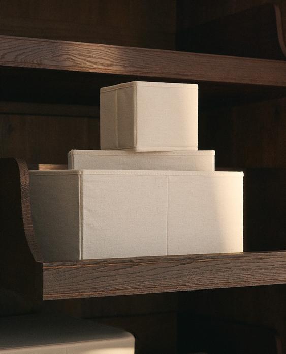 FOLDABLE COTTON STORAGE BOX