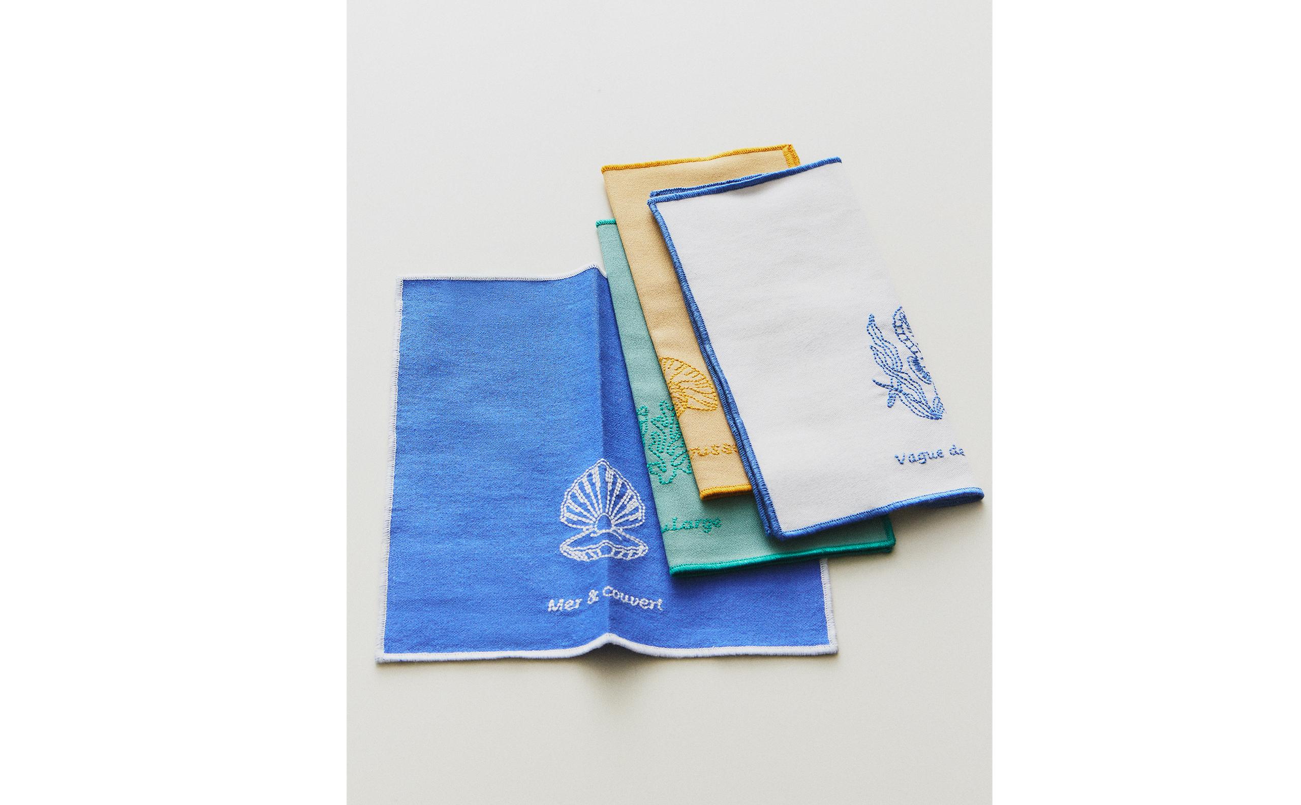 PACK OF EMBROIDERED MARINE COCKTAIL NAPKINS (PACK OF 4) product thumbnail 10