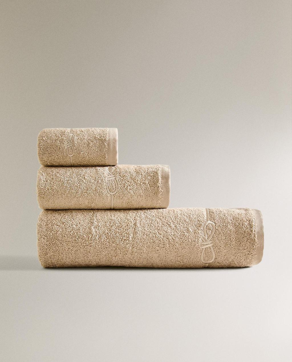SERVIETTE DE BAIN BRODERIE NŒUD