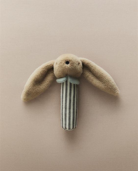 KIDS' BUNNY SOFT TOY RATTLE