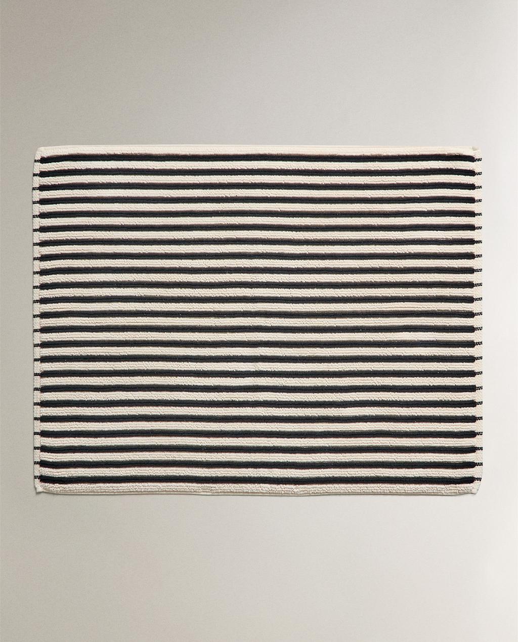 COLOURED STRIPE BATH MAT