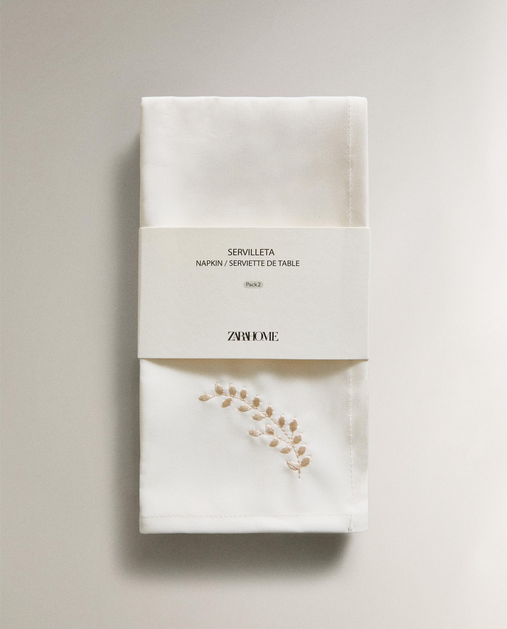 PACK OF PLANT EMBROIDERY NAPKINS (PACK OF 2) product thumbnail 14