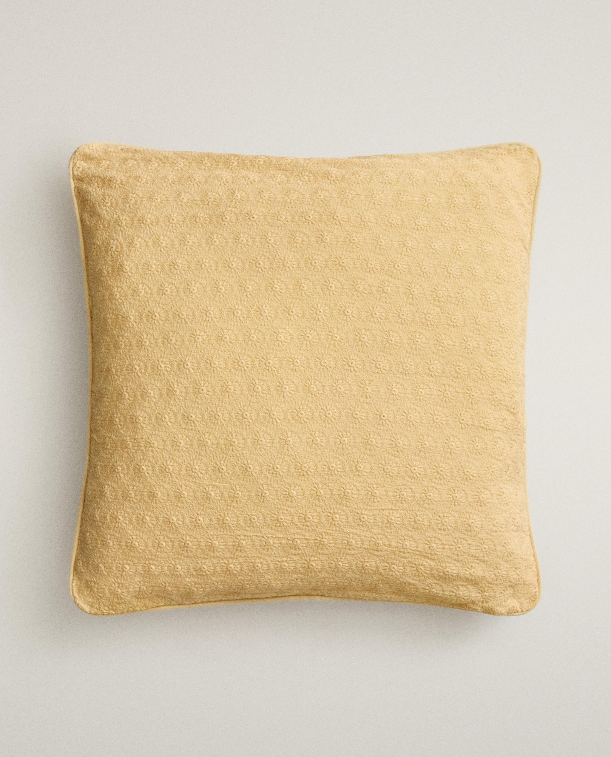 CUSHION COVER WITH FLORAL EMBROIDERY product thumbnail 6
