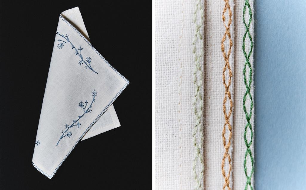 PACK OF PLANT EMBROIDERY NAPKINS (PACK OF 4)