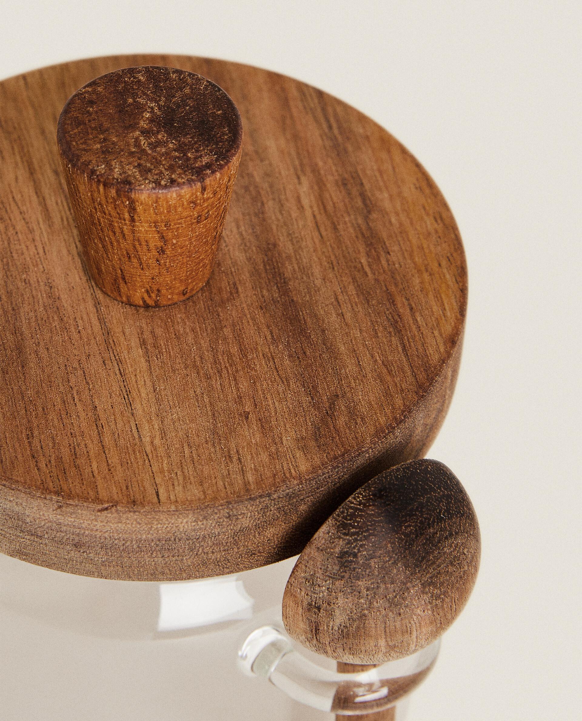 BOROSILICATE GLASS AND WOOD SUGAR BOWL product thumbnail 14