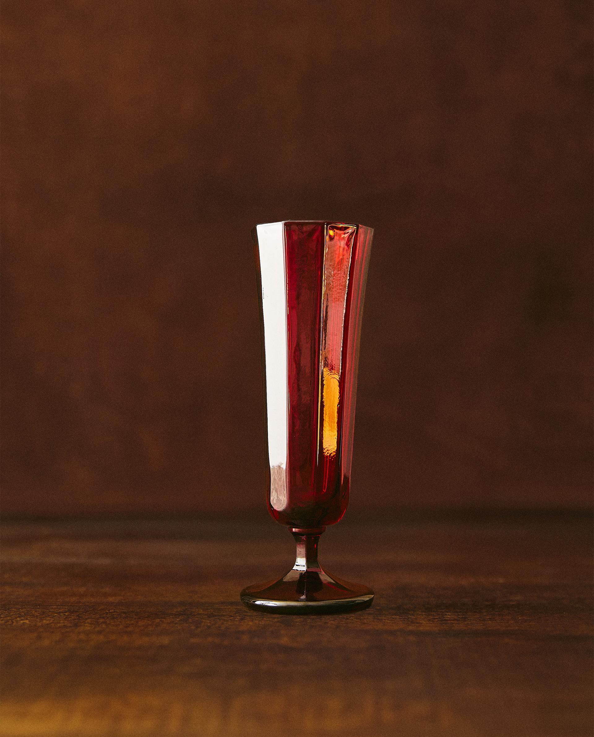 COLOURED CHRISTMAS FLUTE GLASS