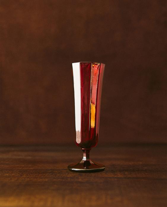 COLOURED CHRISTMAS FLUTE GLASS