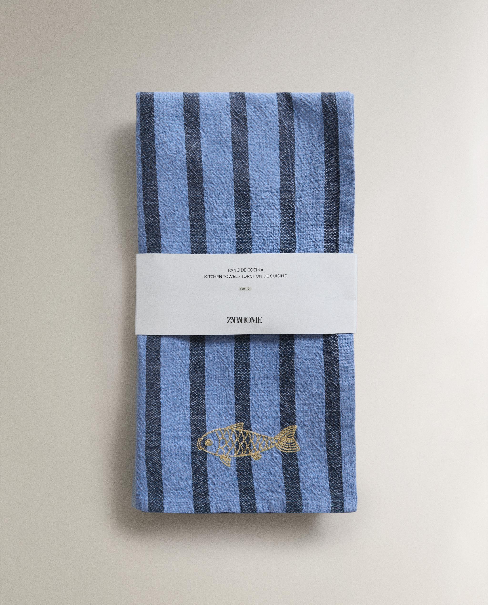 PACK OF STRIPED FISH TEA TOWEL (PACK OF 2) product thumbnail 5