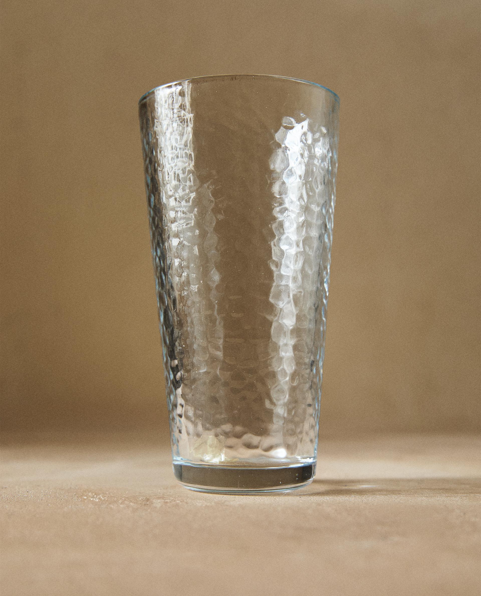 VASO REFRESCO VIDRIO RELIEVE ABEJA