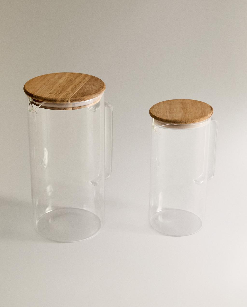 BOROSILICATE GLASS PITCHER WITH LID